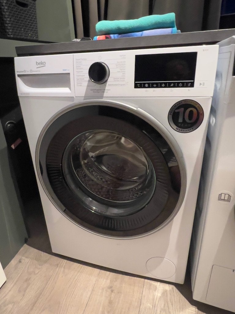 Beko B3WFU57411W IronFast, Witgoed en Apparatuur, Wasmachines, Ophalen, Minder dan 85 cm, Zo goed als nieuw, Voorlader
