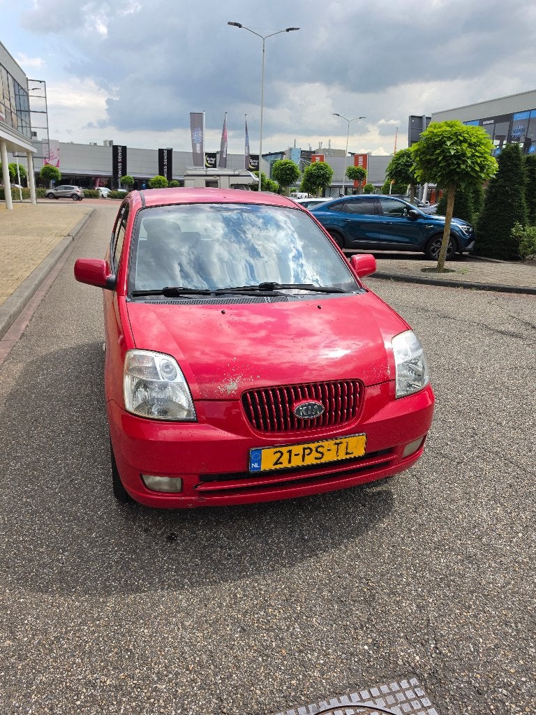 Kia Picanto 1.1 AUT 2004 Rood, Auto's, Stof, 4 cilinders, Origineel Nederlands, 400 kg