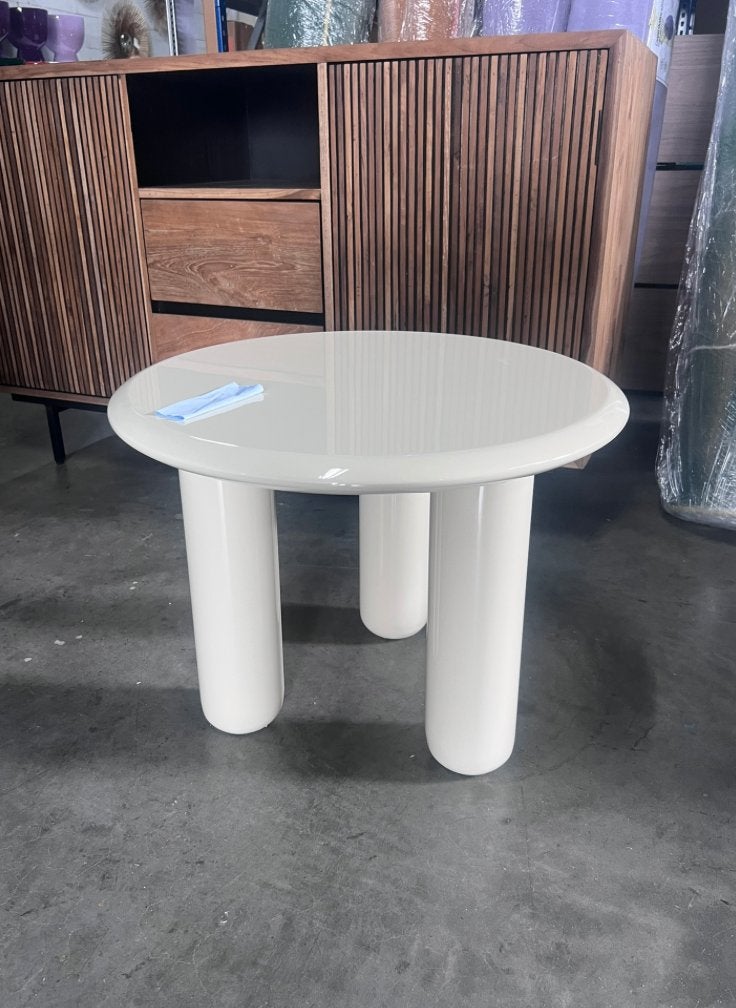 DÉJA Salontafel Jelsa Glossy Crème Rond 60cm | Van €179, nu, 50 tot 100 cm, DÉJA Living, Rond, Nieuw