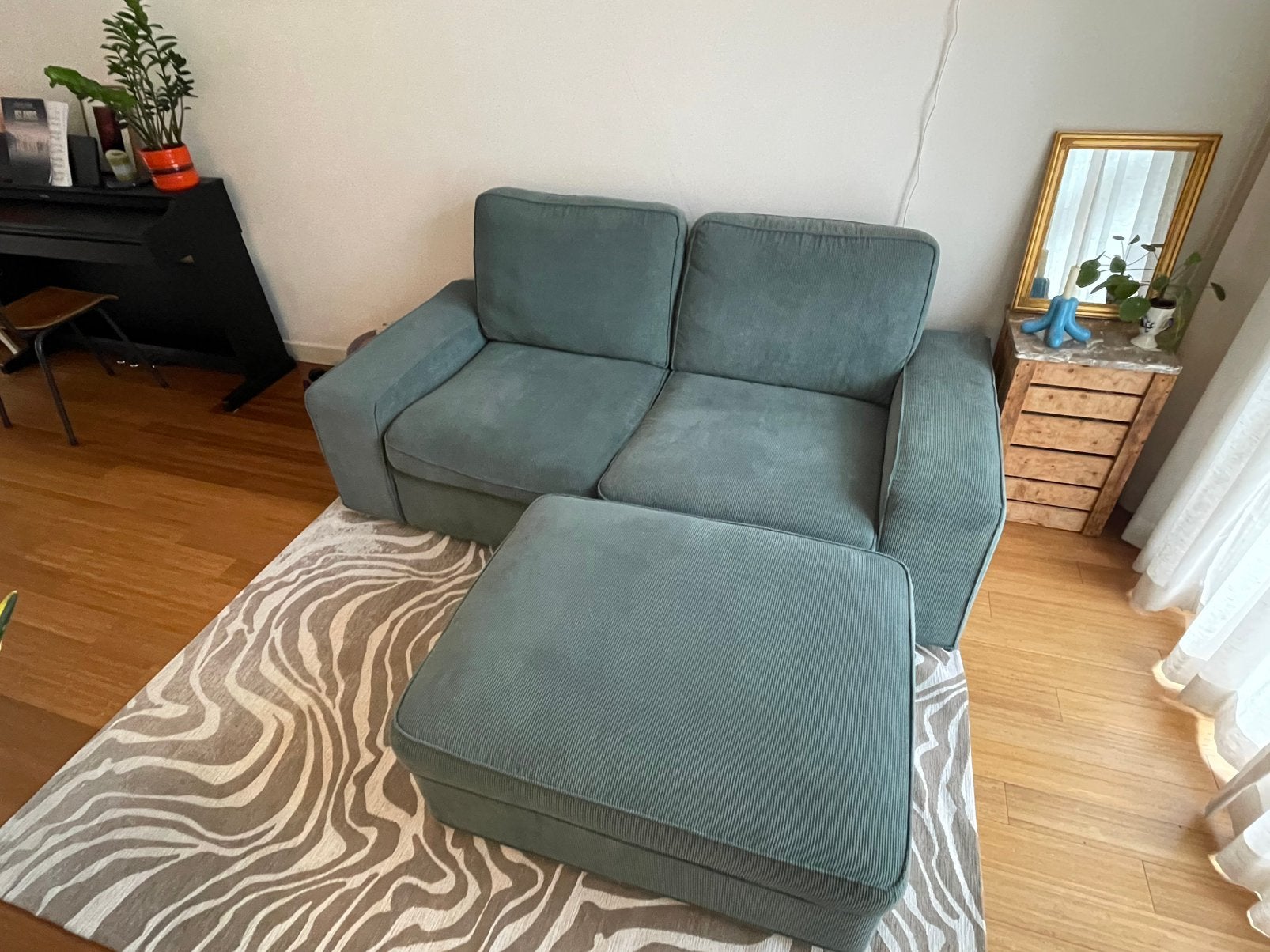 Ikea kivik bank + voetenbank met bergruimte, Huis en Inrichting, Ophalen, Driepersoons, 75 tot 100 cm, Zo goed als nieuw