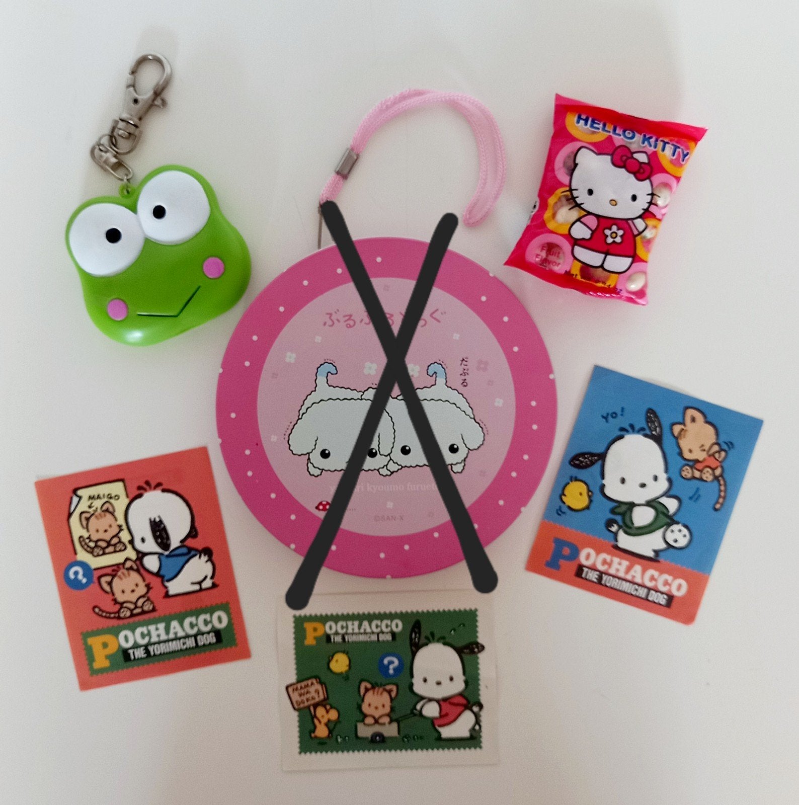 vintage Hello Kitty/Sanrio spulletjes blikje spiegeltje, Ophalen of Verzenden, Zo goed als nieuw