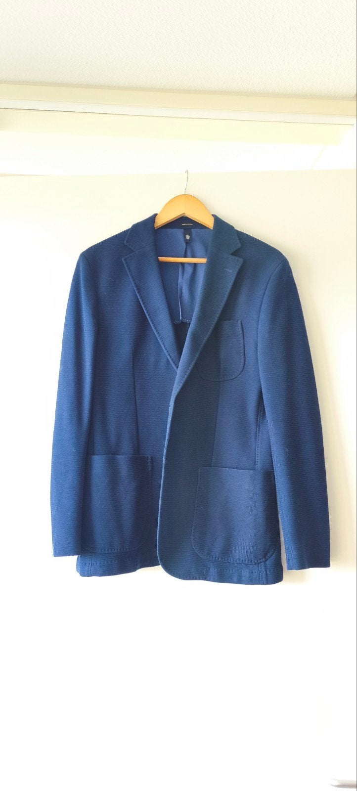 Massimo Dutti Blazer Extra Fine Katoen Maat 52/54 (L), Maat 52/54 (L), Blauw, Ophalen of Verzenden, Zo goed als nieuw