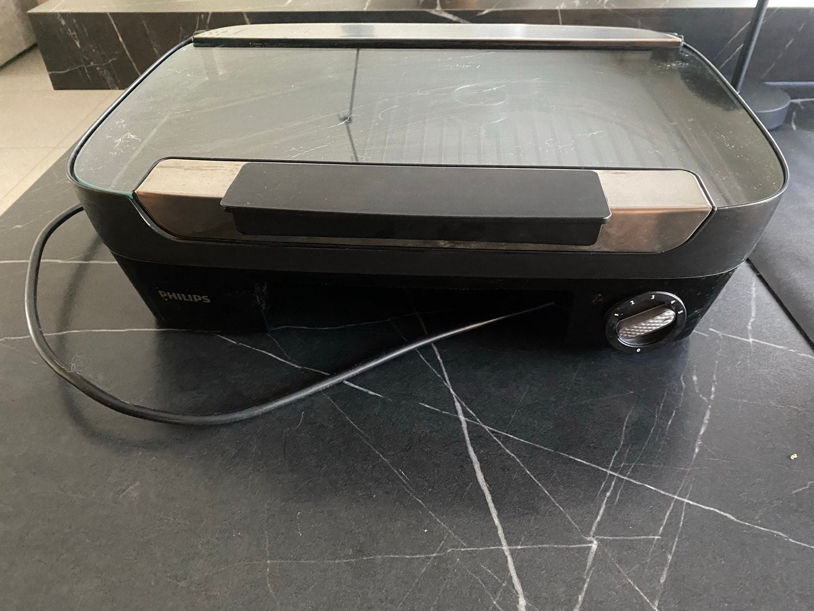Philips Grillplaat zonder lekbak, Ophalen of Verzenden, Gebruikt, Tafelgrill