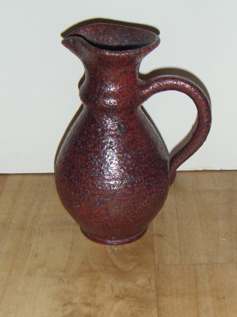 Oude kan, vaas,keramiek/aardewerk,waterkan,schenkkan, Steen/keramiek, 20 cm, Overige typen, Handgemaakt