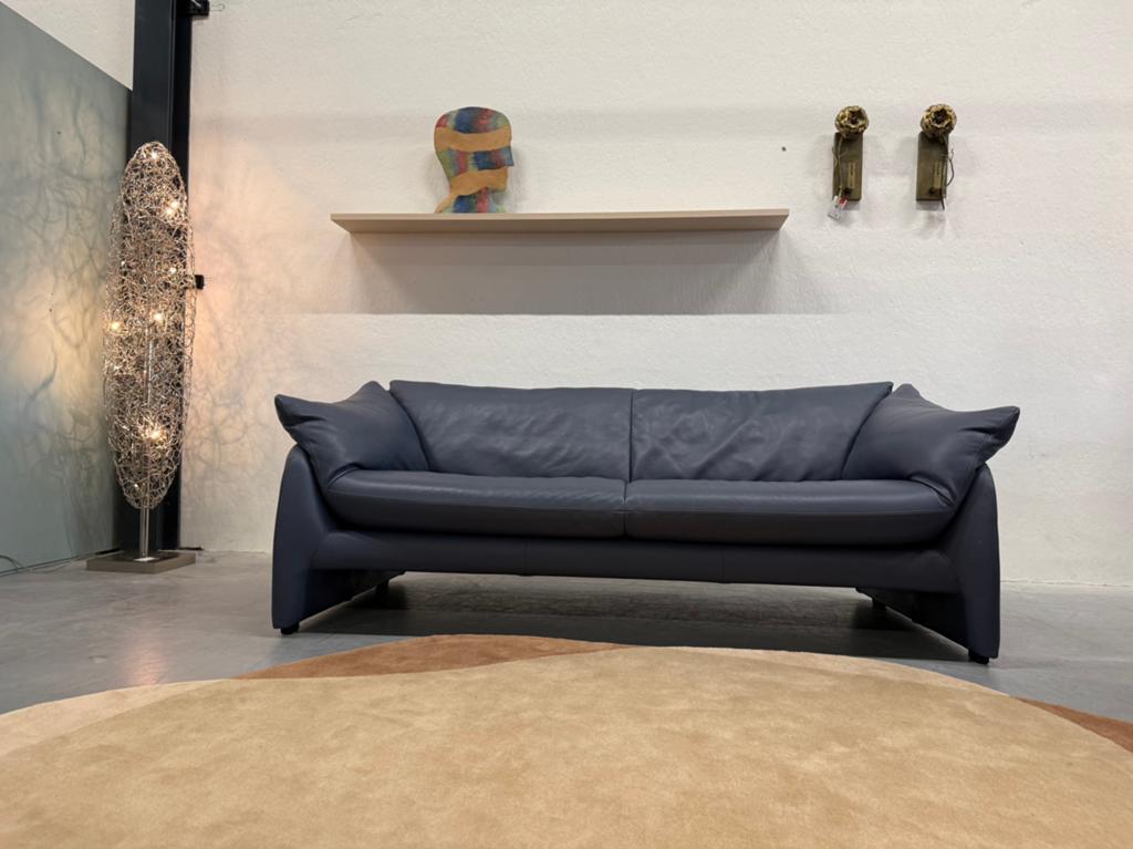 Als nieuw Leolux Edison 3 zits Bank Senso Tempest blauw, Huis en Inrichting, Leolux, Driepersoons, Ophalen of Verzenden, Zo goed als nieuw