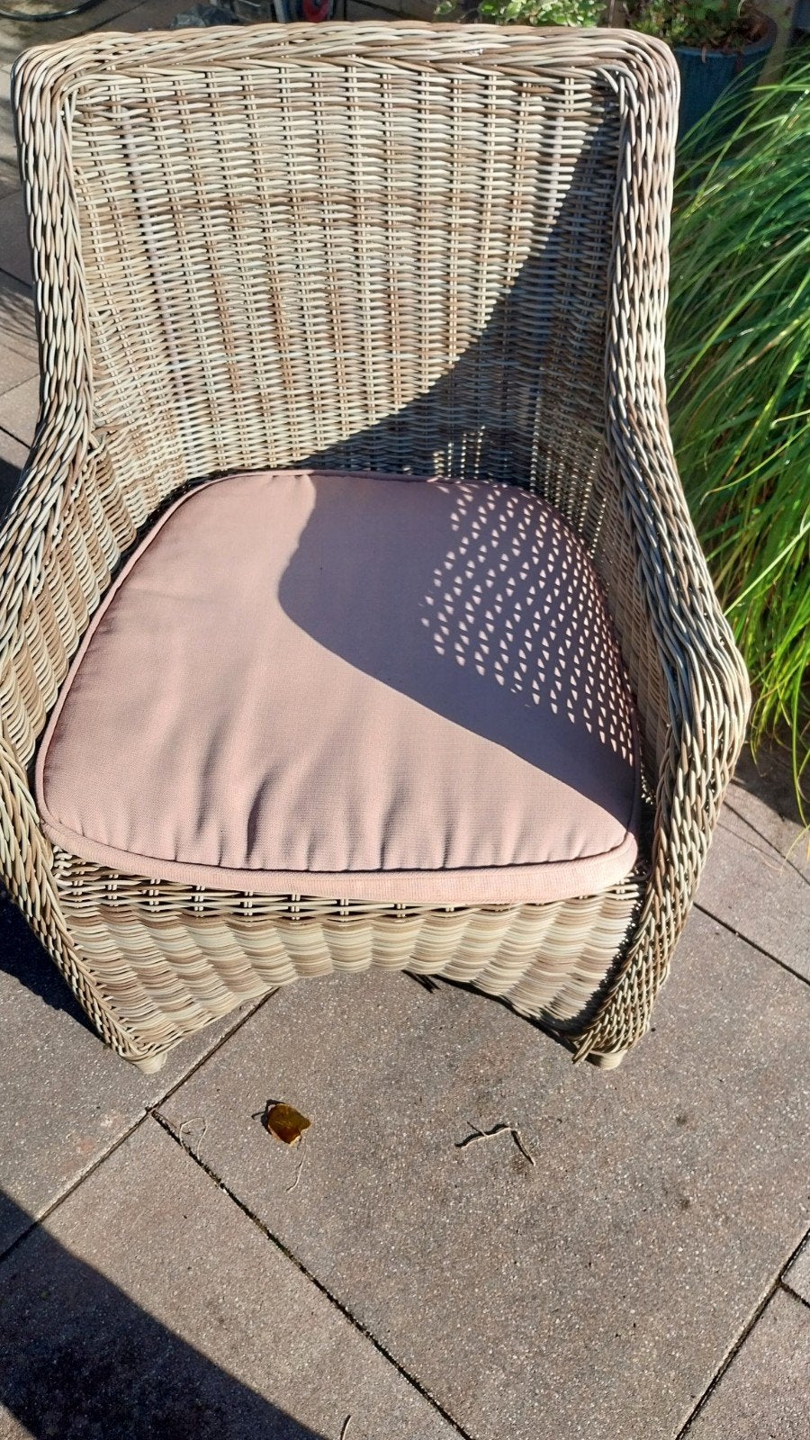 6 Rotan tuinstoelen met kussens, Tuin en Terras, Tuinstoelen, Ophalen, Gebruikt, Rotan