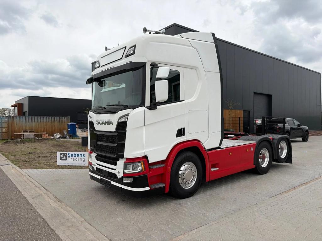 Scania R520 V8 NGS 6x2 tractor, retarder, full-air euro6, Auto's, Automaat, Lederen bekleding, Euro 6, Scania