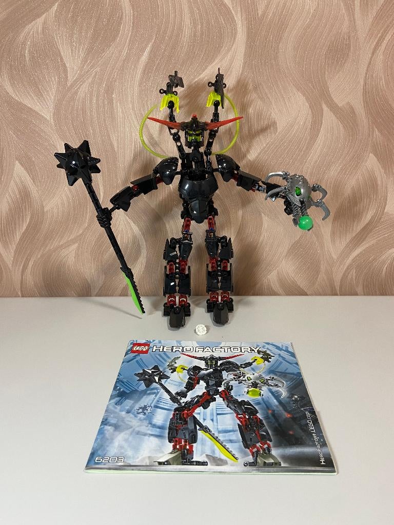 Lego - Hero factory - 6203 - Black Phantom - compleet, Overige thema's, Lego, Ophalen of Verzenden, Zo goed als nieuw