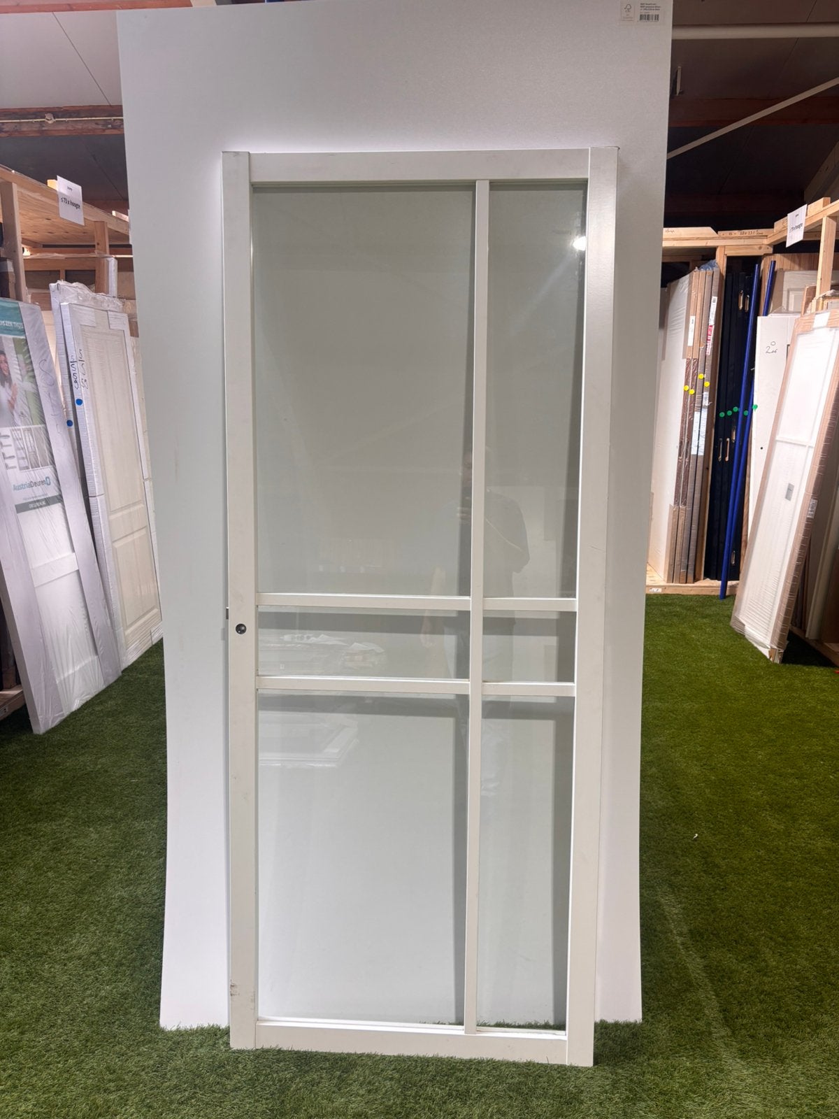 Svedex glasdeur wit NDB905 88x211,5 stomp, Doe-het-zelf en Verbouw, Deuren en Horren, Zo goed als nieuw, Binnendeur, 215 cm of meer