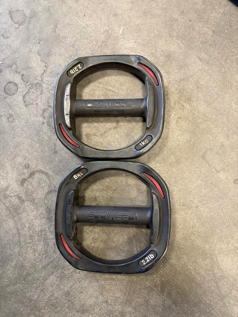 2 x 1 kg les mills smartbar smart bar schijven, Sport en Fitness, Fitnessmaterialen, Gebruikt, Ophalen of Verzenden, Smart bar schijven