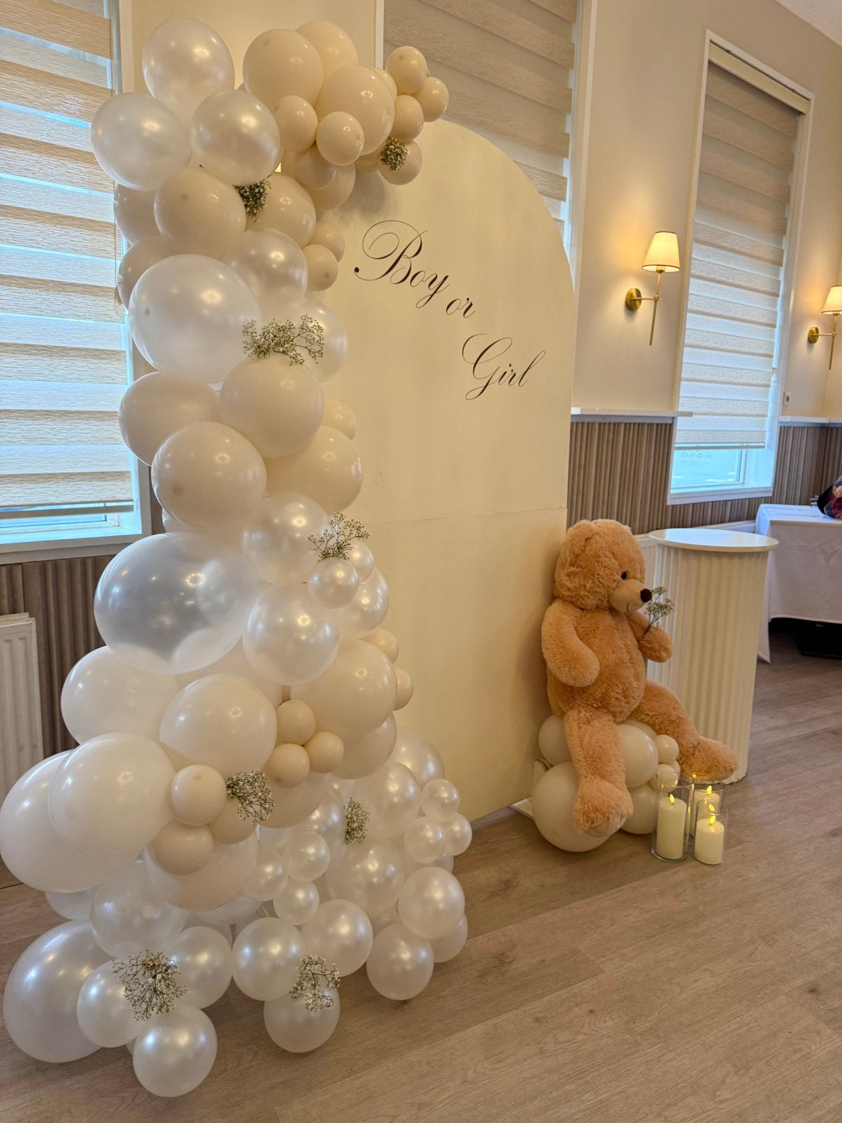 Backdrop en ballonnen deco te huur!!, Ophalen, Zo goed als nieuw, Overige