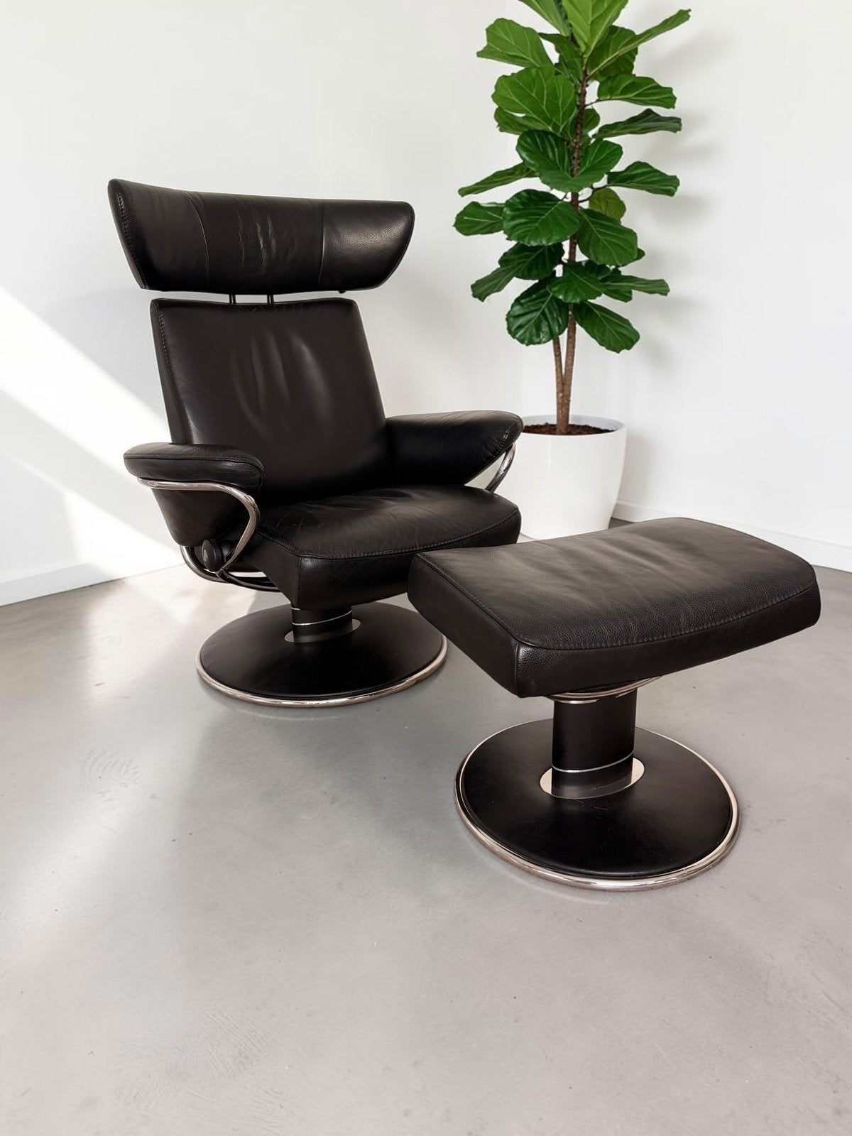 Design Stressless Jazz fauteuil in zeer goede staat, Huis en Inrichting, Ophalen, Zo goed als nieuw, 50 tot 75 cm