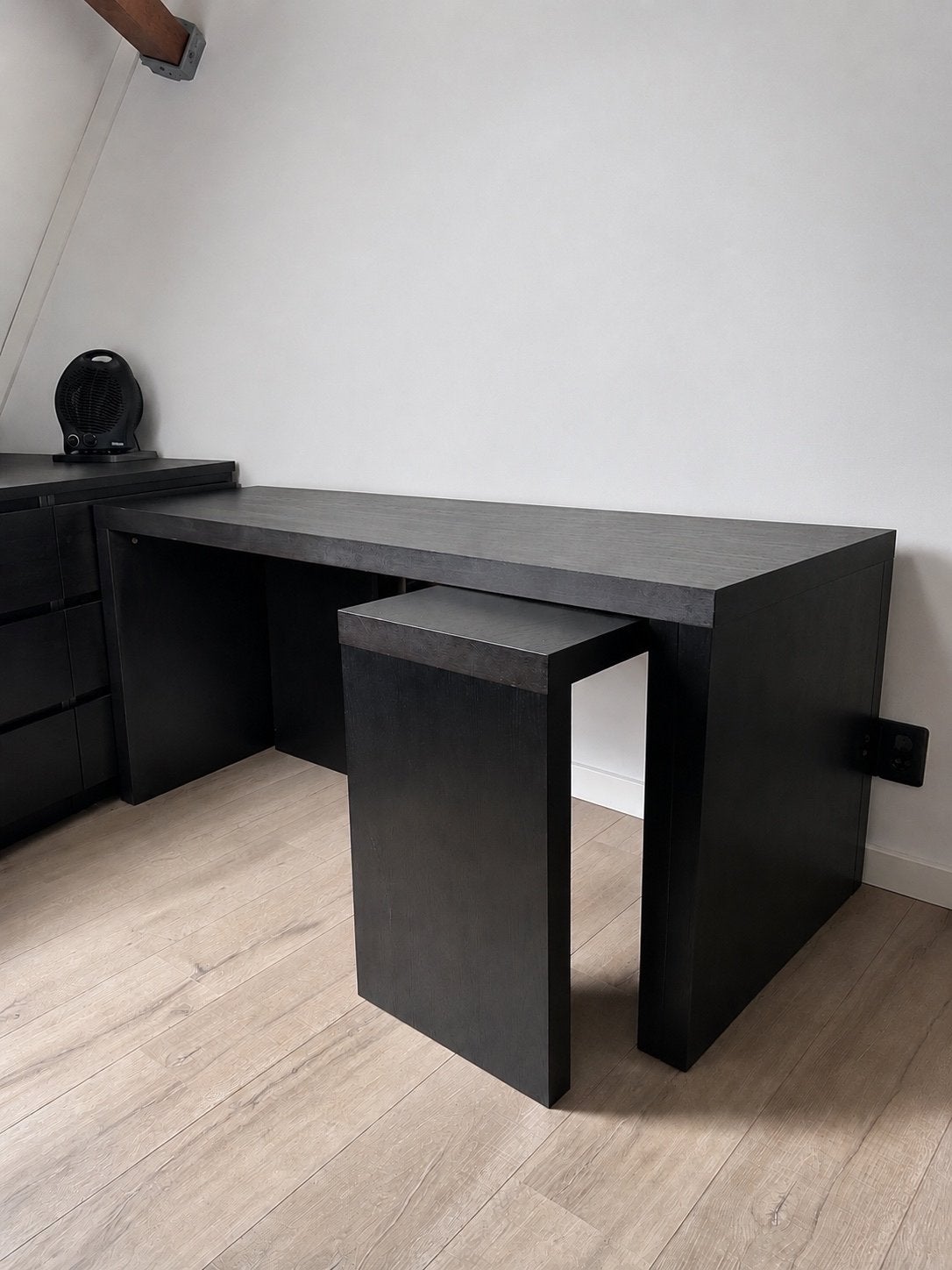 IKEA MALM Bureau Donkerbruin - Compact en Functioneel, Huis en Inrichting, Bureaus, Ophalen, Opbergruimte, Spaanplaat of MDF, Bruin