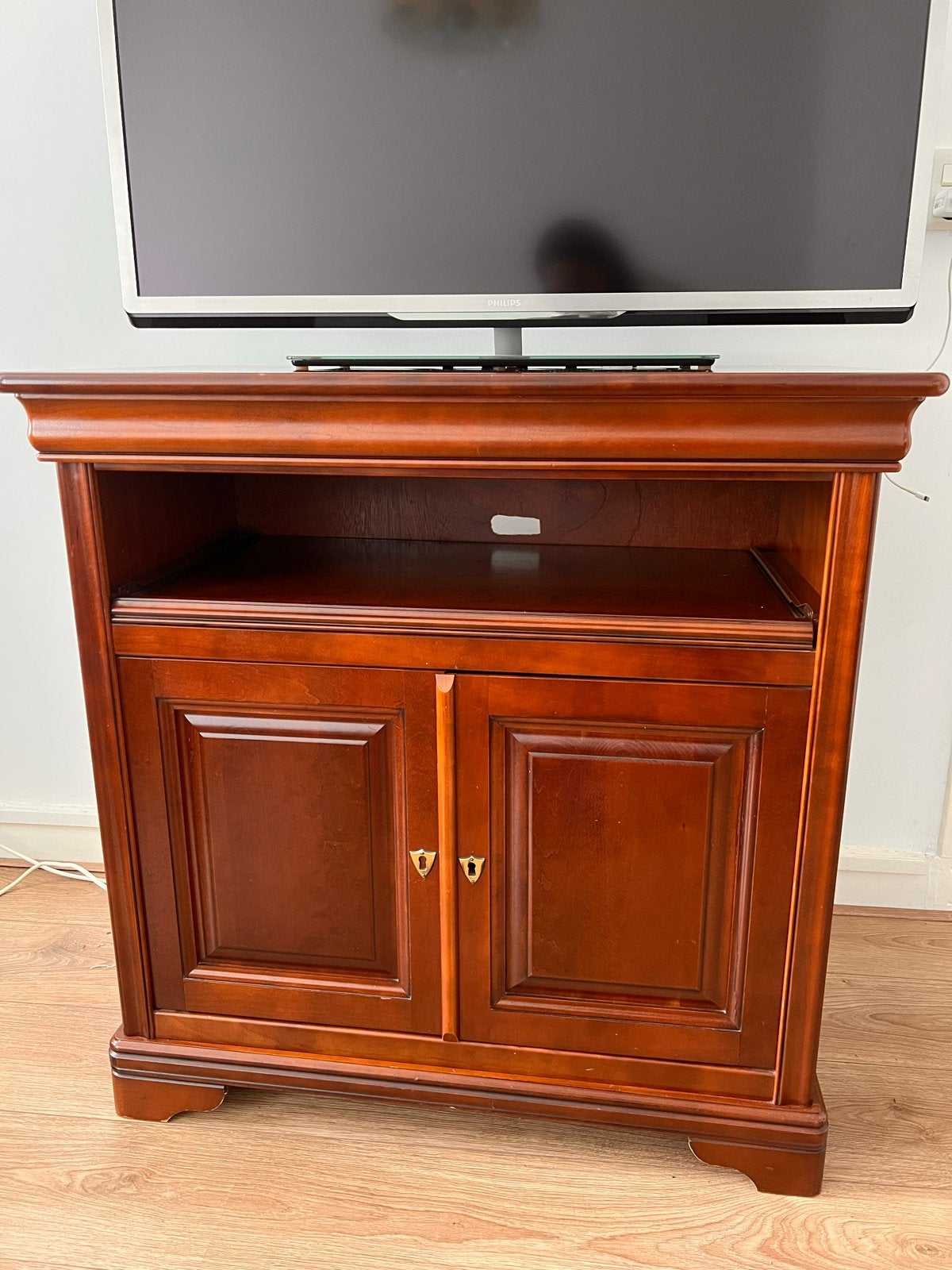 Kwalitatief kersenhouten tv-meubel, Ophalen, Gebruikt, 50 tot 100 cm, Minder dan 100 cm