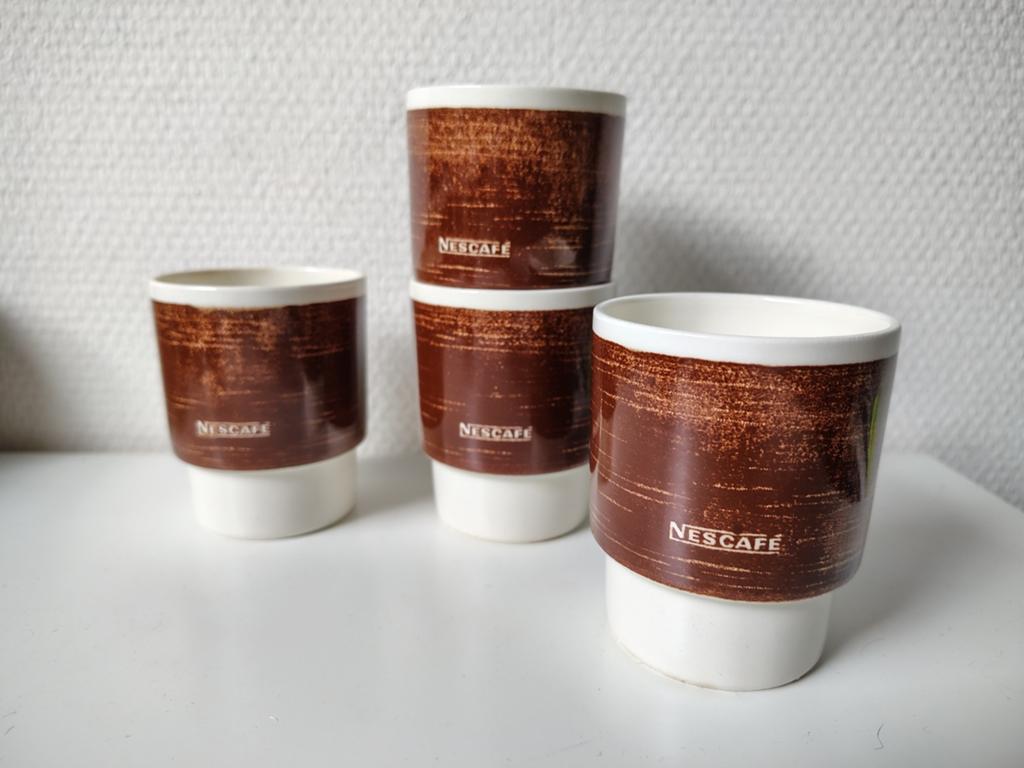 Vintage Nescafé Espresso beker, 4 stuks, Antiek en Kunst, Ophalen of Verzenden