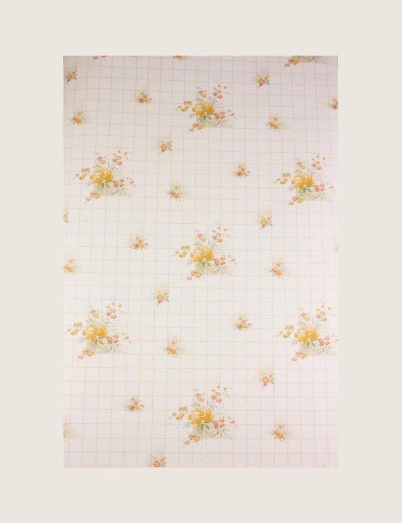 6037 Romantisch vinyl bloemenbehang zacht vintage swiet, Ophalen of Verzenden, Minder dan 10 m², Oranje