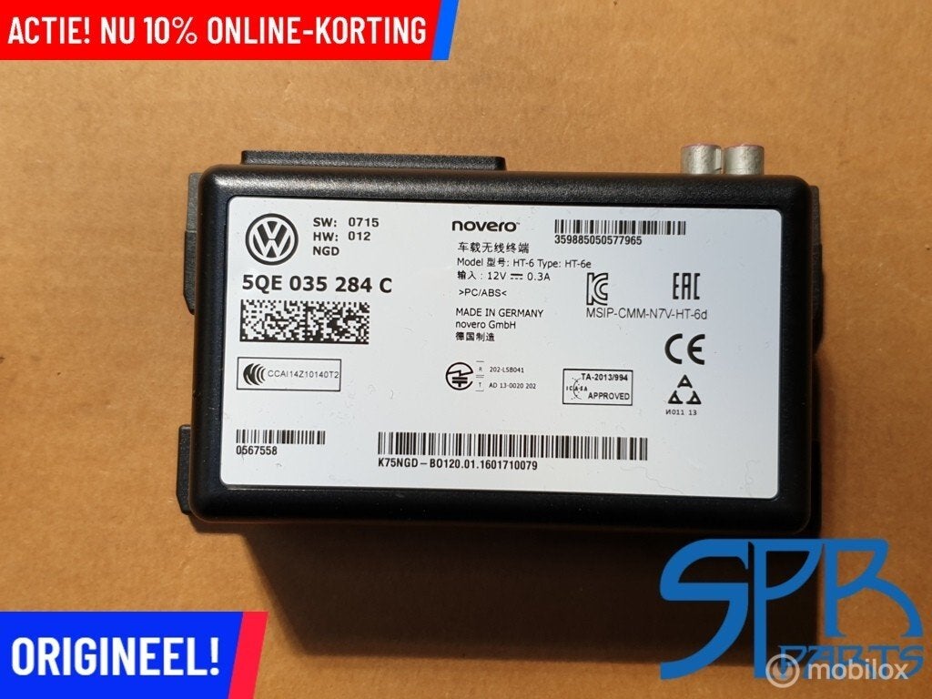 5QE035284C Online Diensten Module Passat B8 GTE NOVERO, Gebruikt, Volkswagen, Ophalen of Verzenden, Volkswagen