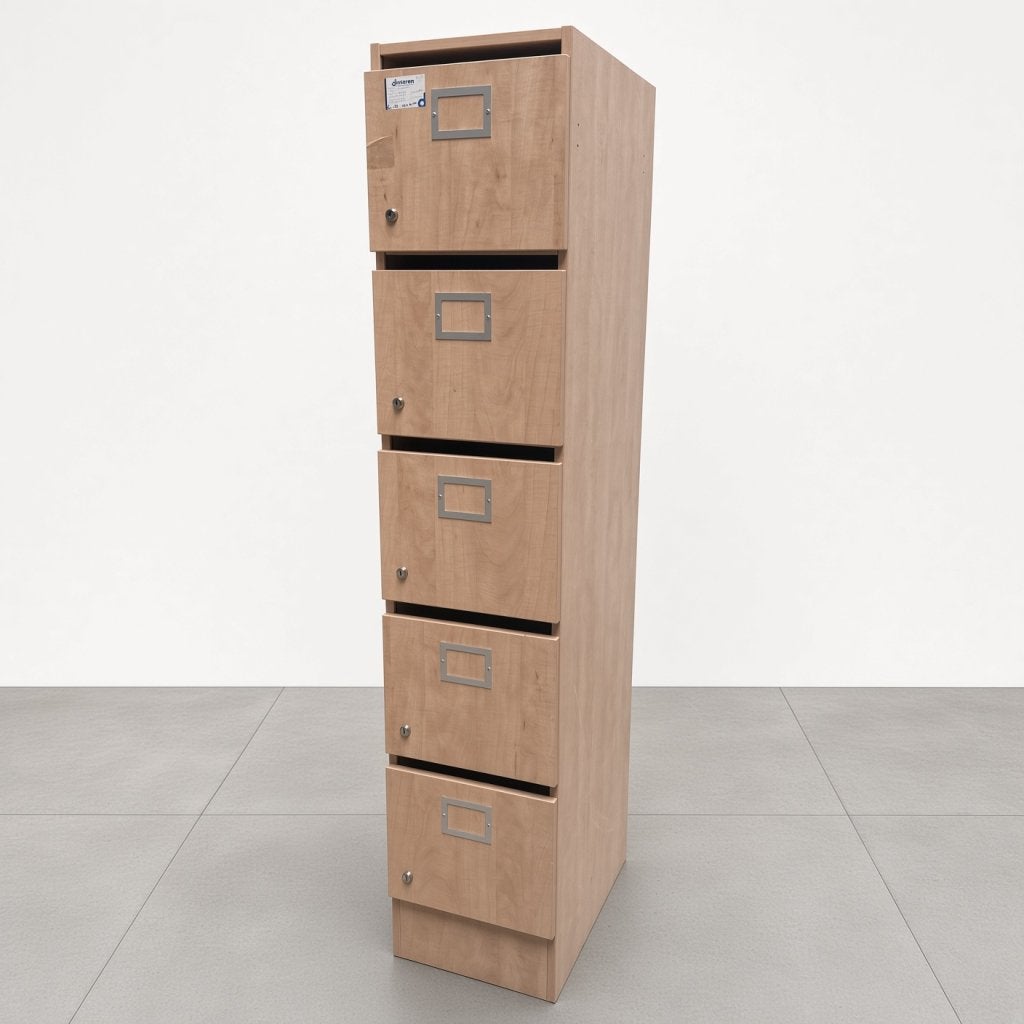 5-deurs Vepa lockerkast - 178x36x57 cm, Niet ingevuld, Gebruikt, Niet ingevuld, Niet ingevuld