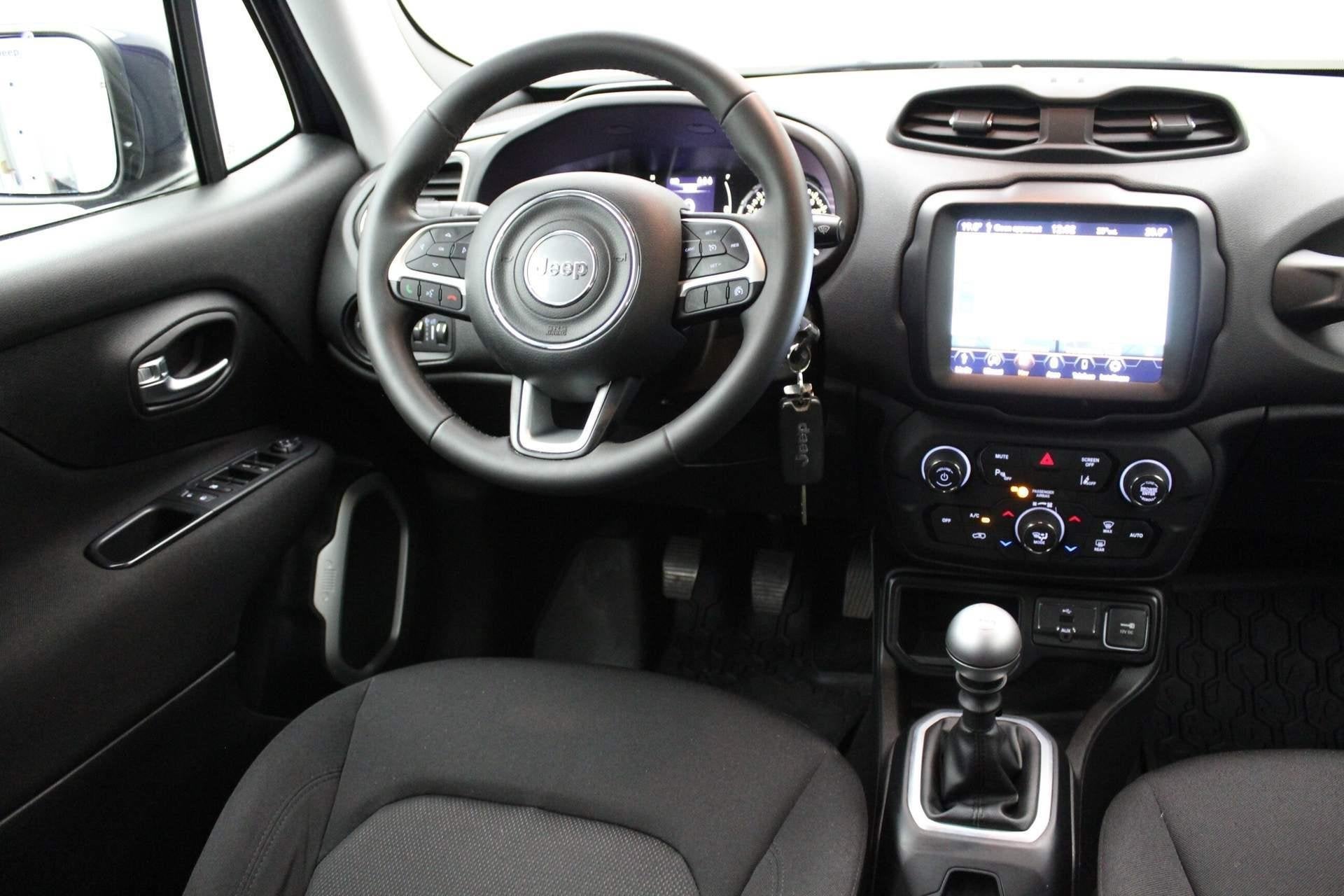 Jeep Renegade 1.0T Longitude 2018 | Navigatie | Bluetooth |, Auto's, Voorwielaandrijving, Stof, Blauw, Bedrijf