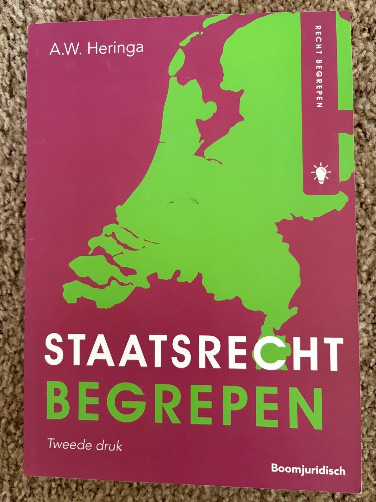 Staatsrecht Begrepen - A.W. Heringa (Tweede druk), Boeken, Ophalen of Verzenden, Gamma, Gelezen, WO