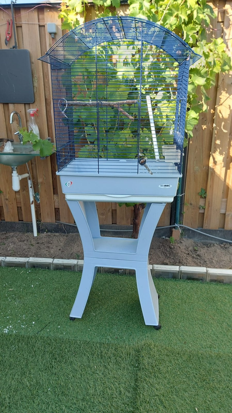 IMAC Vogelkooi met Standaard, Dieren en Toebehoren, Ophalen of Verzenden, Zo goed als nieuw, Metaal, Vogelkooi