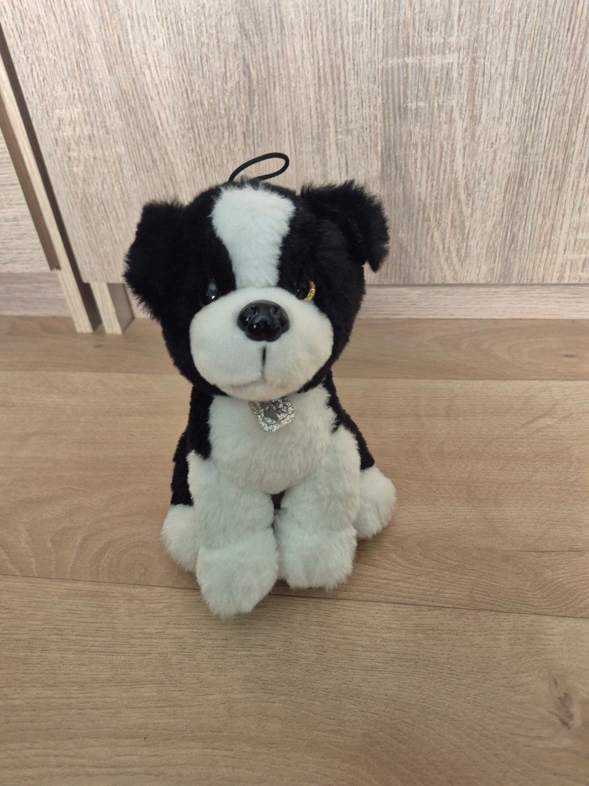 hond knuffel zwart wit, Ophalen of Verzenden, Zo goed als nieuw, Hond