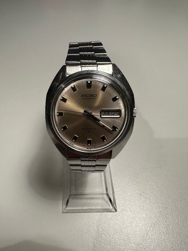 Vintage Seiko Automatic (Jaren '70) – 19 Jewels, Staal, Verzenden, Polshorloge, Zo goed als nieuw