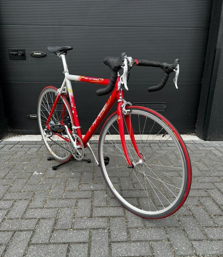 Topstaat Jan Jansen tour de France Campagnolo rood racefiets, Fietsen en Brommers, Overige merken, 28 inch, Velgrem, Aluminium