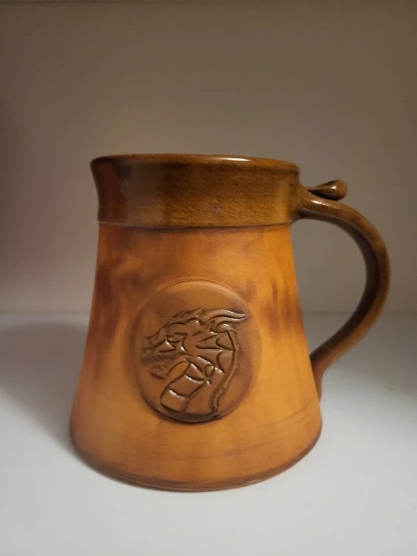 Handgemaakte keramische Viking Draken mok, Verzenden