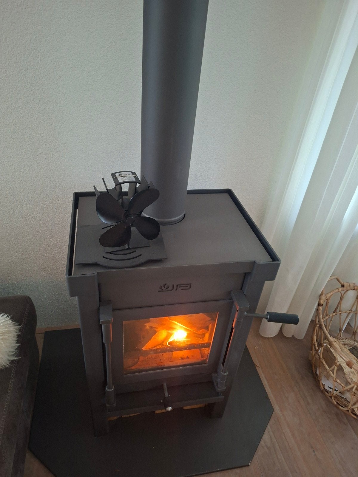 Houtkachel Jacobus 6 + diverse accessoires, Ophalen, Houtkachel, Zo goed als nieuw, Vrijstaand