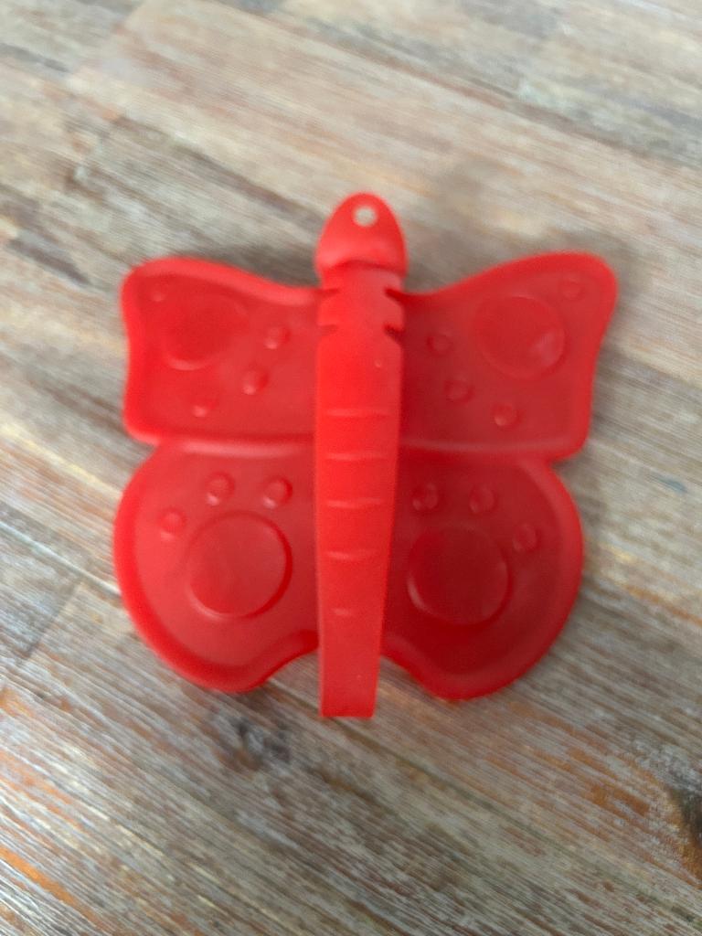 Rozenstripper vlinder, Ophalen of Verzenden, Rood, Overige materialen, Overige merken