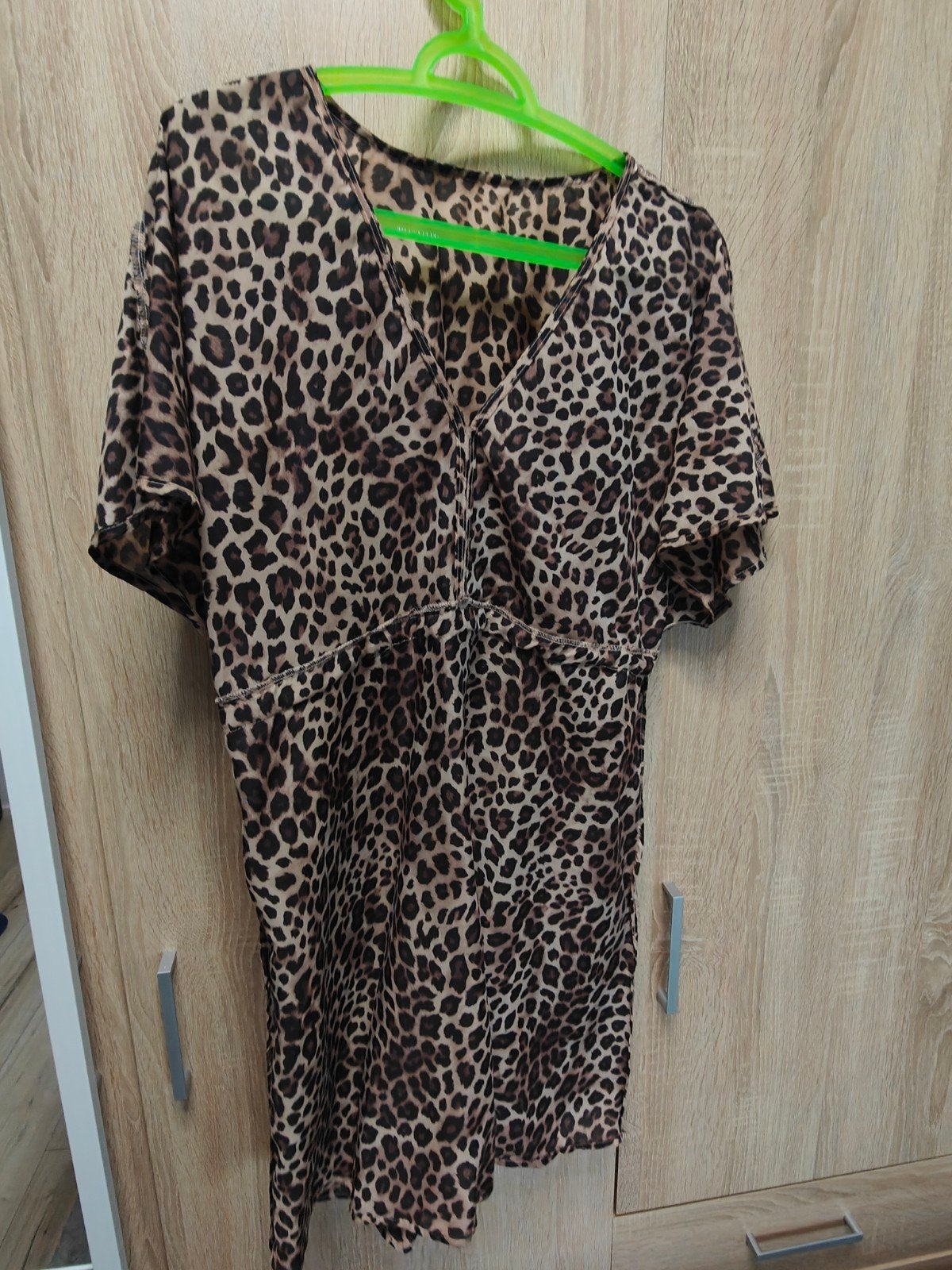Luipaardprint jurk/tuniek, Maat 38/40 (M), Bruin, Ophalen of Verzenden, Onbekend