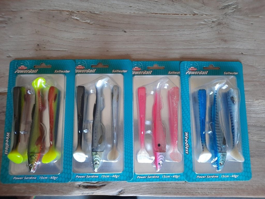 4x Berkley powersardine weedless 15cm, 40 Gr, Ophalen of Verzenden, Nieuw, Overige typen