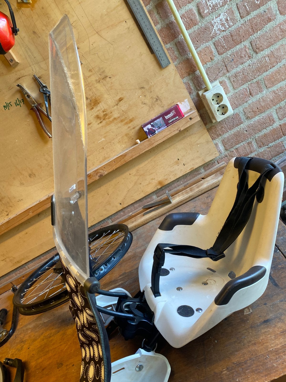 Bobike Fiets stoel voor, Ophalen of Verzenden, Gebruikt, Voorzitje, Voetsteuntjes