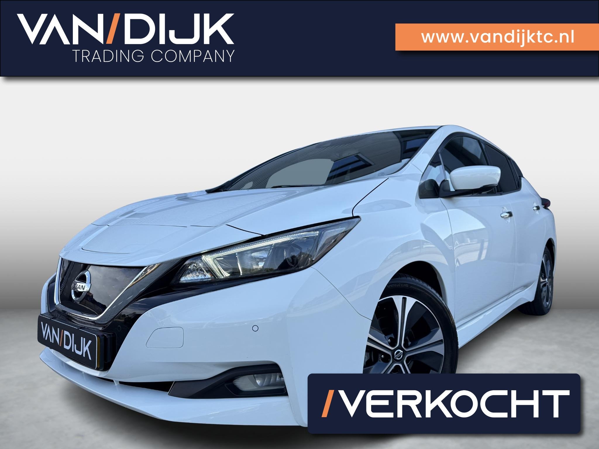 Nissan LEAF N-Connecta 40 kWh ✓SOH 88.6% ✓Navigatie ✓3, Stof, Gebruikt, Huisgarantie, Wit