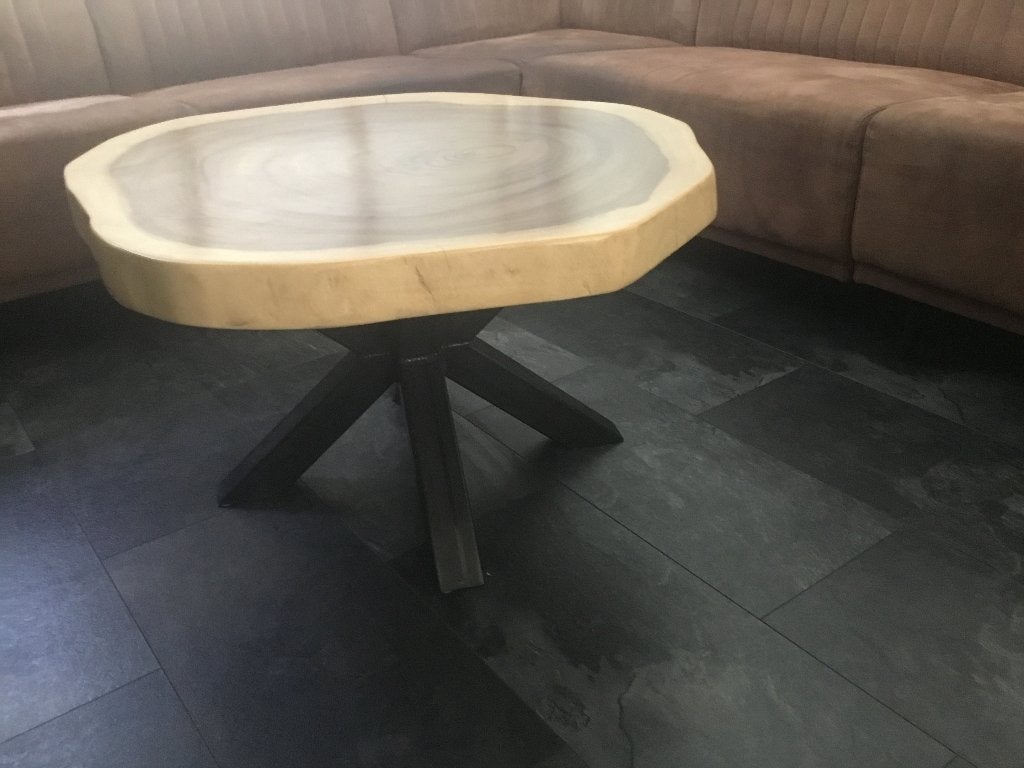 Salontafel, Huis en Inrichting, Tafels | Salontafels, Ophalen, Gebruikt, 100 tot 150 cm, Rond
