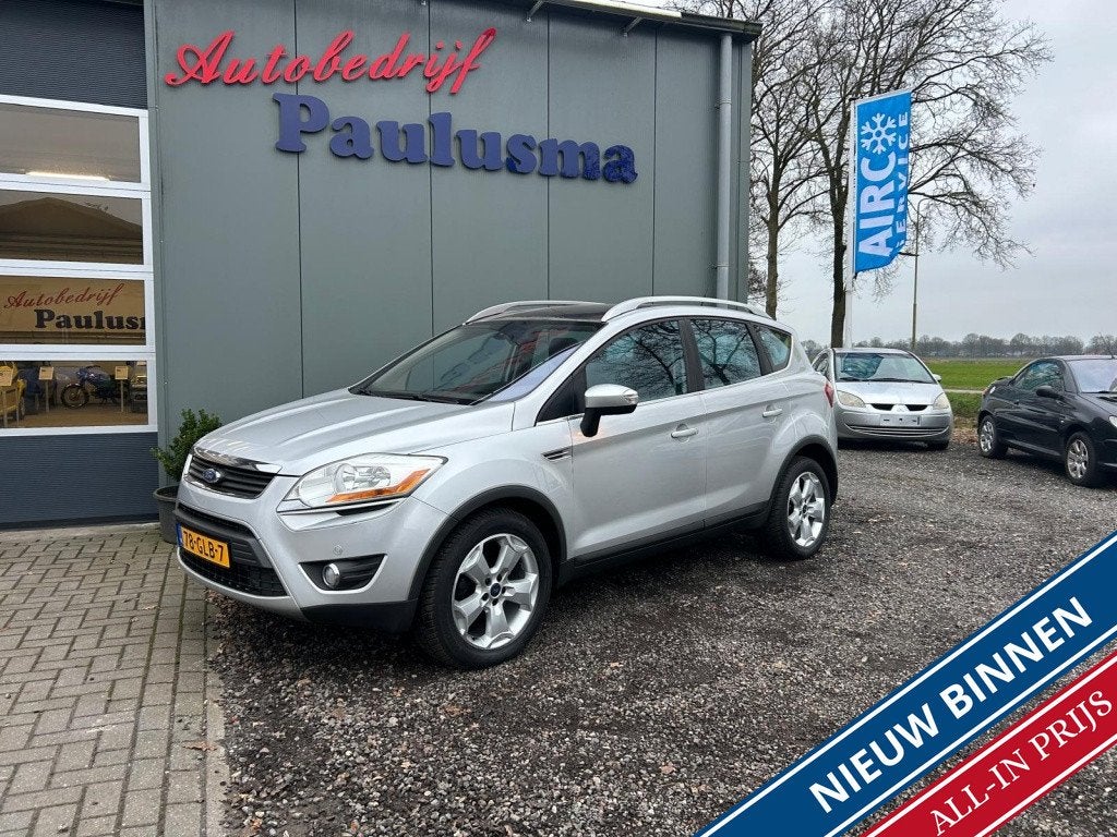 Ford Kuga 2.0 TDCi 6Bak|Airco|Elec.pak|Cruise (bj 2008), 1513 kg, 136 pk, Gebruikt, Zwart