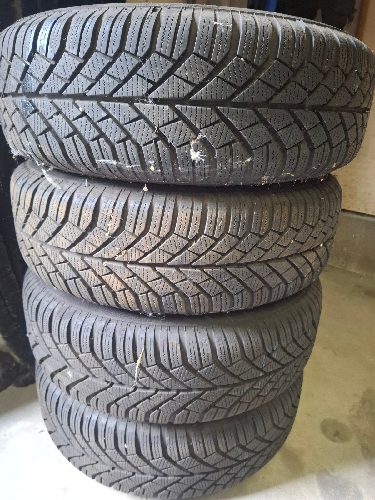 Continental Winterbanden 195/65 R15 op stalen velg, Auto-onderdelen, Ophalen, Gebruikt, 15 inch, Banden en Velgen