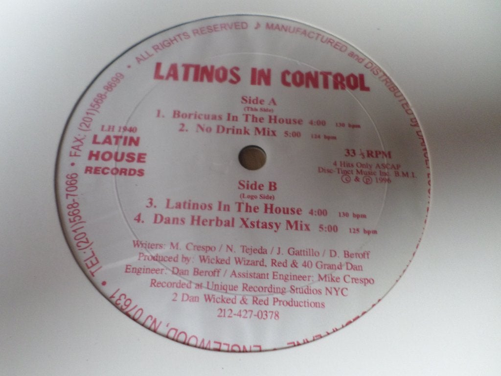 Latinos In Control - Boricuas In The House Maxisingle, Latin en Salsa, Ophalen of Verzenden, Zo goed als nieuw, EP