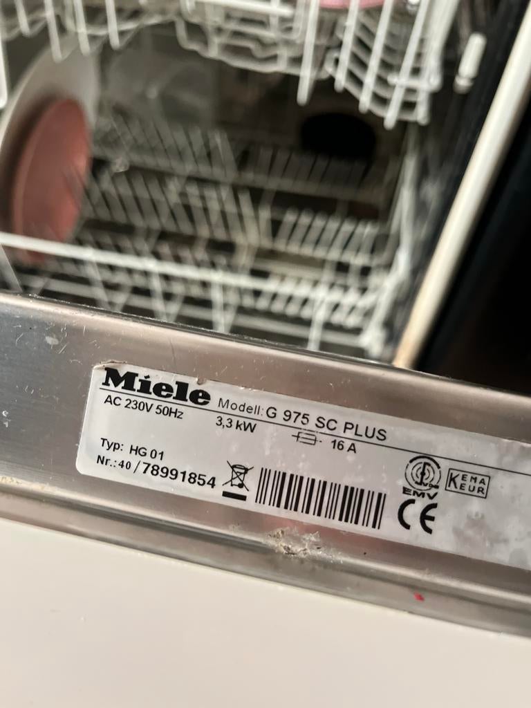 Miele G 975 SC PLUS Vaatwasser - Wit, Vrijstaand, 60 cm of meer, Ophalen of Verzenden, Zo goed als nieuw, Kort programma
