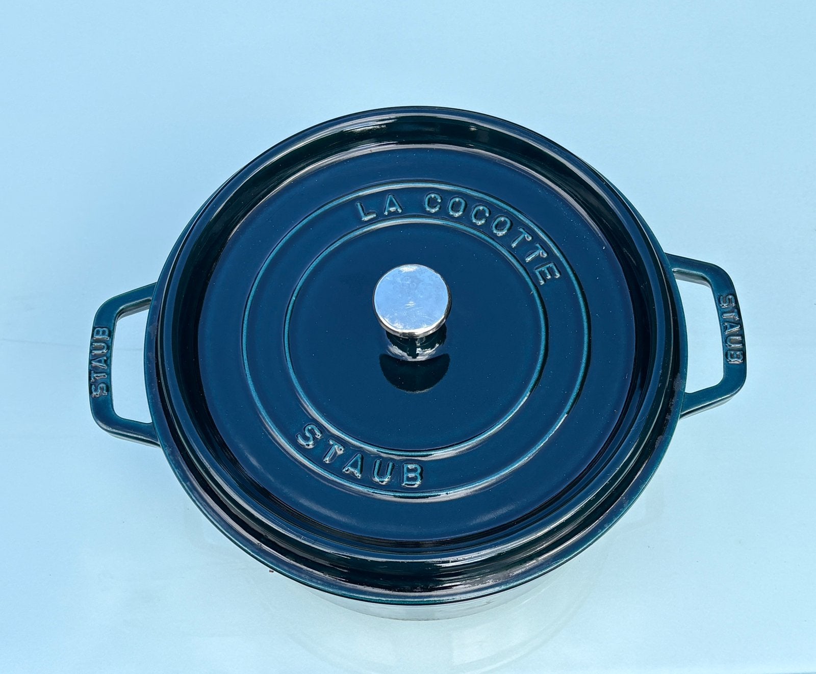 Staub gietijzeren braadpan 26 cm, Huis en Inrichting, Ophalen, Met handvatten, Gebruikt, Overige merken
