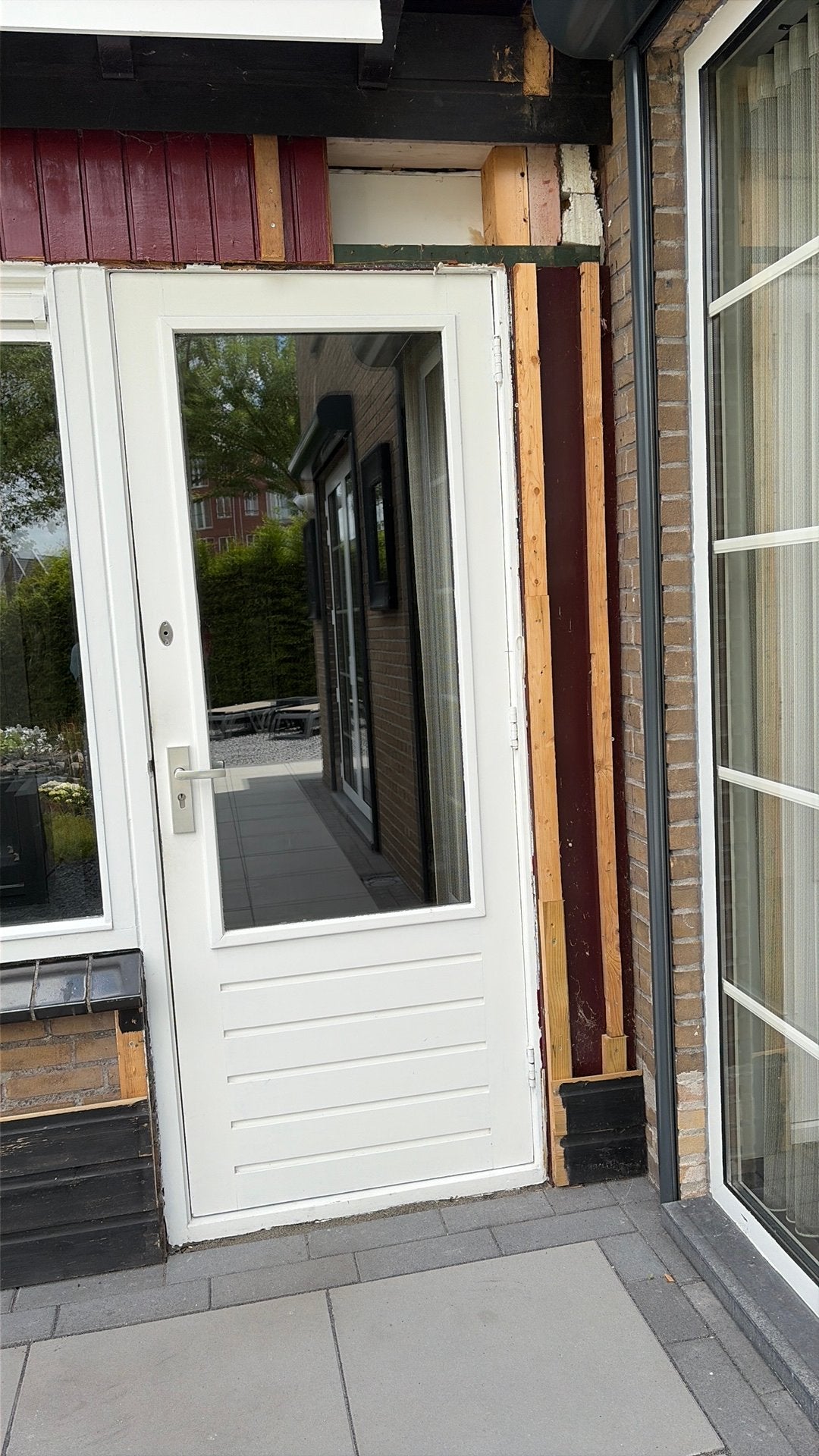 Achterdeur 82/210, Doe-het-zelf en Verbouw, Ophalen, Gebruikt, Buitendeur, 200 tot 215 cm