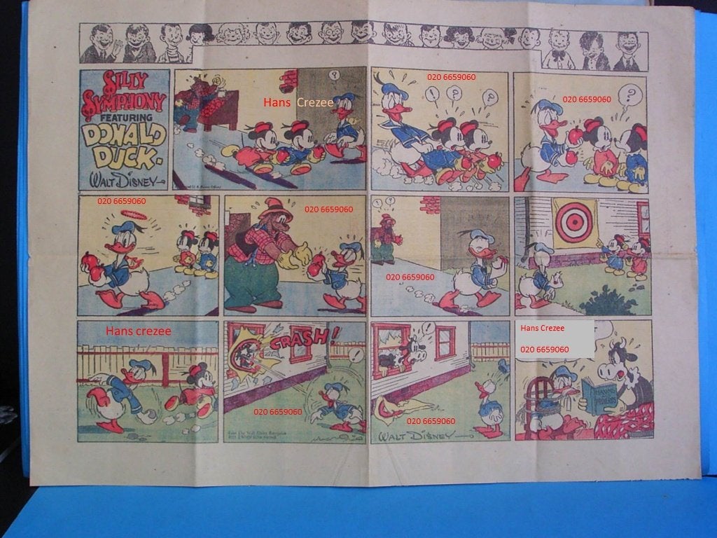 gezocht oud Disney Donald Duck krantenstrip jaren 30 en 40, Boeken, Gelezen, Ophalen of Verzenden, Walt Disney, Eén stripboek