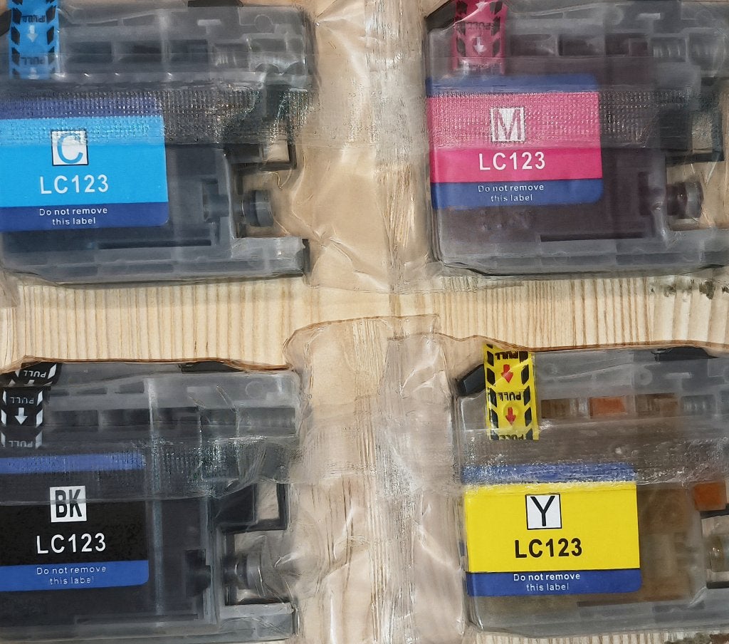 Compatible Brother LC-123 inkt cartridges 4 Kleuren, Ophalen of Verzenden, Nieuw, Cartridge, Brother (compatibel)
