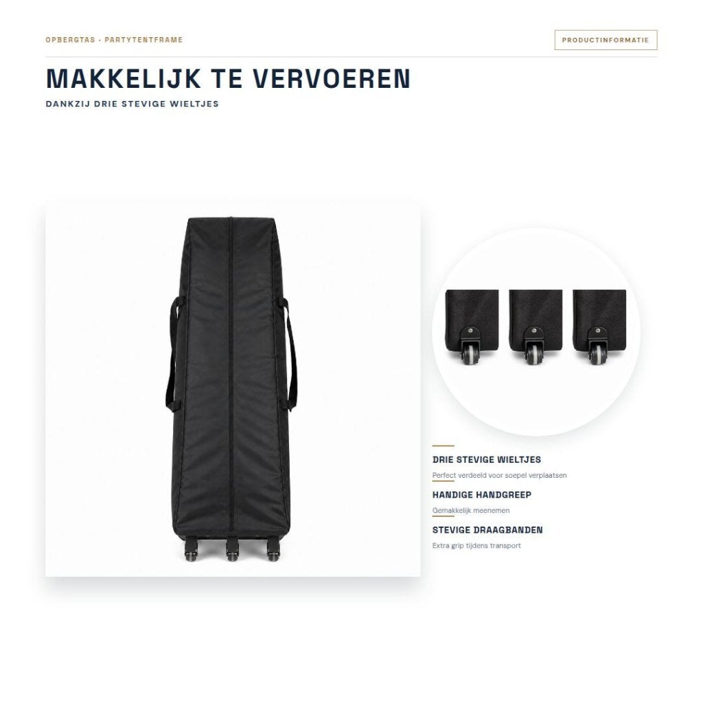 Foto 4 van Opbergtas Partytent 3x4,5m met Wieltjes – Stevige opbergtas