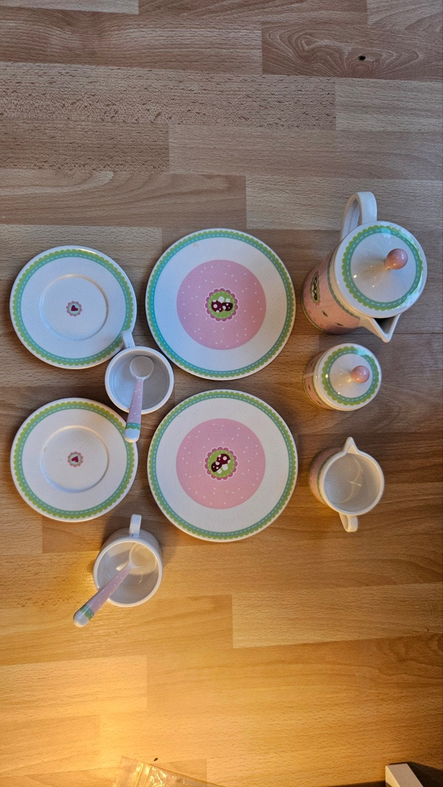 Keramiek speelgoed - speelkeuken- paddenstoel: Serviesset, Ophalen of Verzenden, Zo goed als nieuw, Overige materialen, Speelkeuken-accessoire