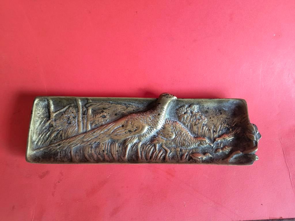 Art Nouveau bronzen vide poche met fazanten, Ophalen of Verzenden