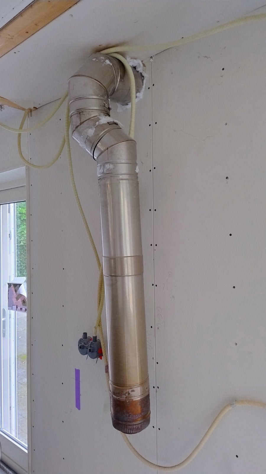 Gebruikte RVS Afvoerbuis met Bocht - Ventilatie/Afzuiging, Ophalen, Gebruikt, Ventilator en Afzuiger