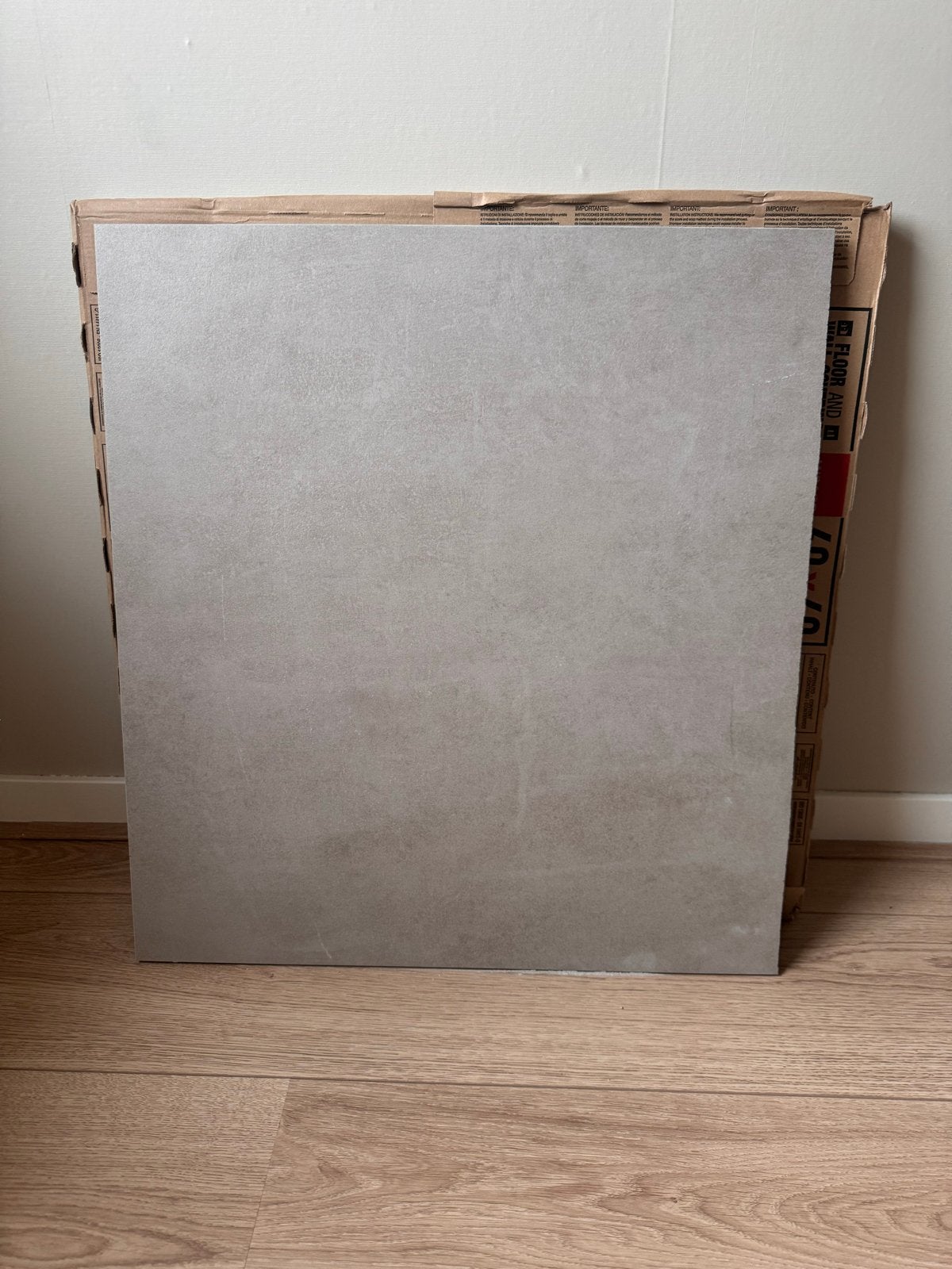 Grijze keramische vloertegels 60x60 cm, Ophalen, 60 cm of meer, Keramiek, Nieuw