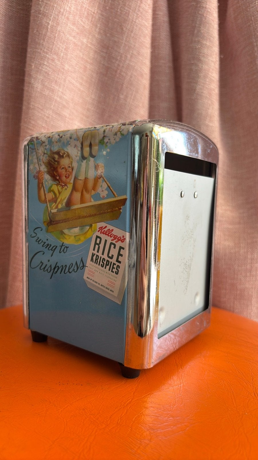 Vintage Kellogg's Rice Krispies servetdispenser, Ophalen of Verzenden